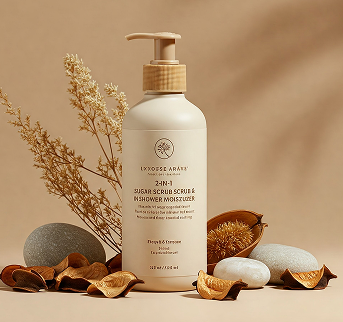2-in-1  (Sugar Scrub + In-Shower Moisturizer)