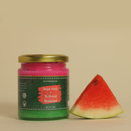 2-in-1: Watermelon (Sugar Scrub + In-Shower Moisturizer)